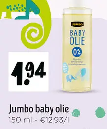Promotie: Jumbo baby olie