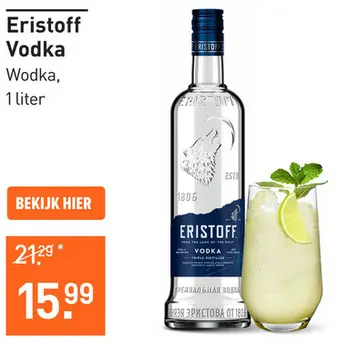 Aanbieding: Eristoff Vodka 100CL
