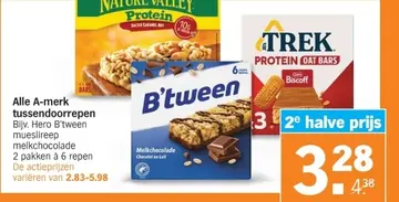 Aanbieding: A-merk tussendoorrepen