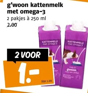 Aanbieding: kattenmelk met omega-3
