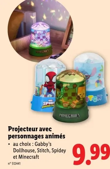 Offre: Projecteur avec personnages animés