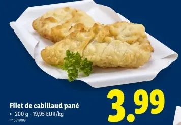 Offre: Filet de cabillaud pané