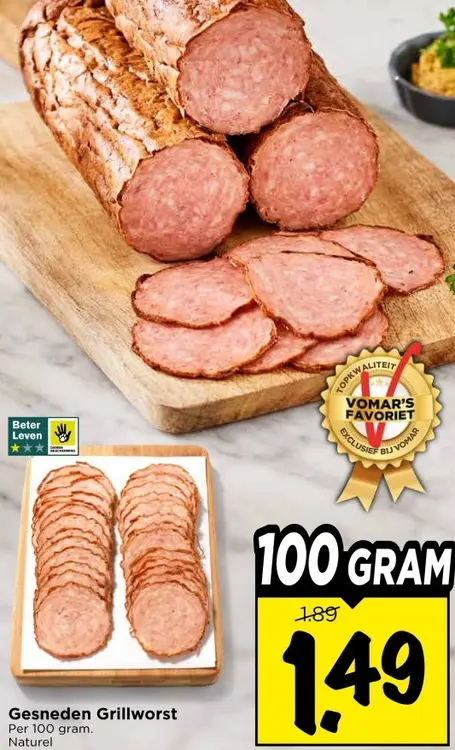Aanbieding: Gesneden Grillworst