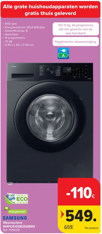 Promotie: Wasmachine