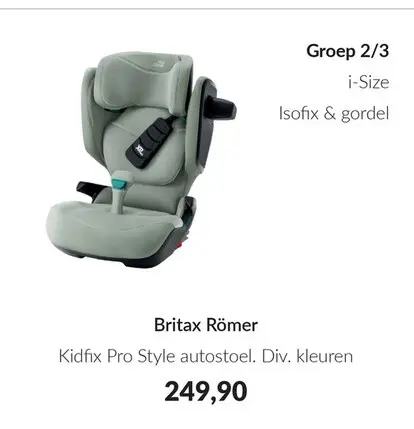 Aanbieding: Kidfix Pro Style autostoel