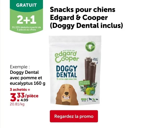 Offre: Snacks pour chiens Edgard & Cooper