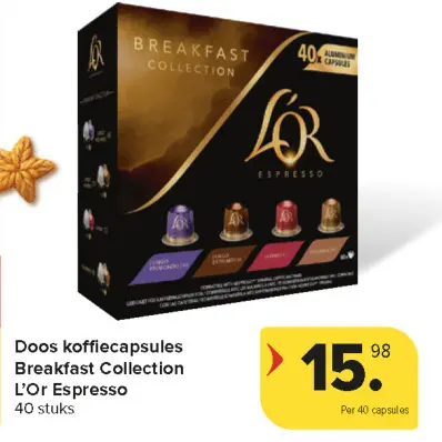 Promotie: Koffiecapsules Breakfast Collection