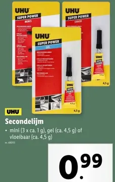 Aanbieding: Secondelijm