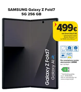 Aanbieding: SAMSUNG Galaxy Z Fold7 5G 256 GB