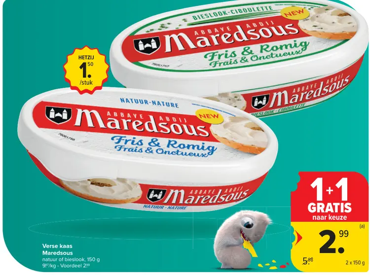 Promotie: Verse kaas Maredsous