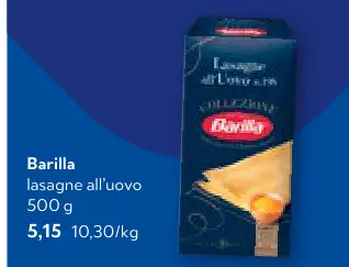 Promotie: Lasagne all'uovo