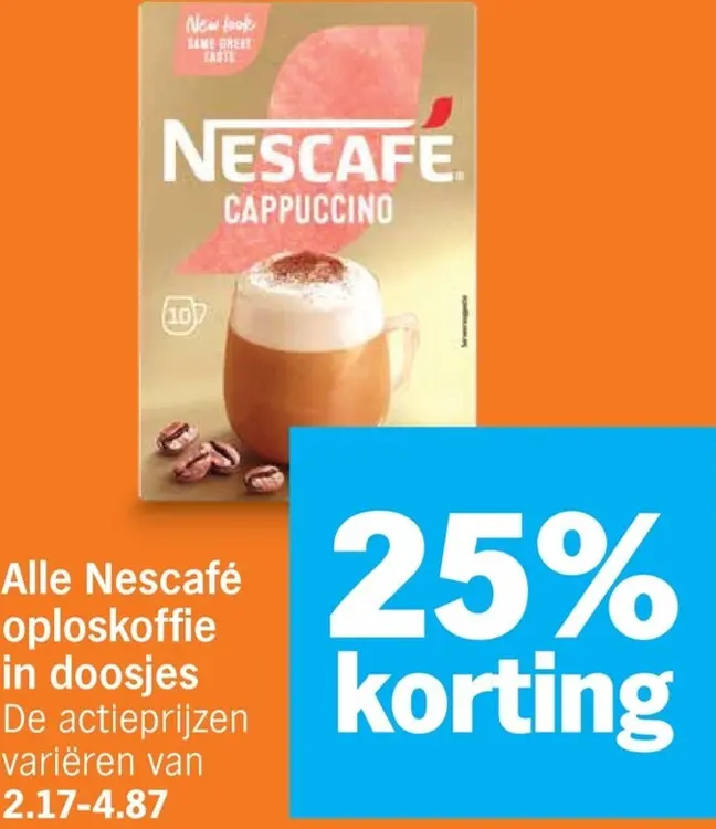 Aanbieding: Oploskoffie in doosjes