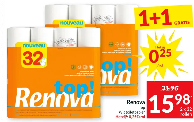 Promotie: Top Wit toiletpapier