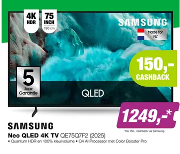 Aanbieding: Samsung QLED 4K QE75Q7F2 TV (2025)