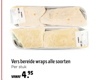 Promotie: Vers bereide wraps alle soorten