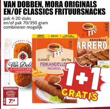 Aanbieding: VAN DOBBEN, MORA ORIGINALS EN/OF CLASSICS FRITUURSNACKS