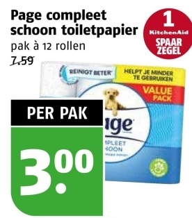 Aanbieding: Page compleet schoon toiletpapier