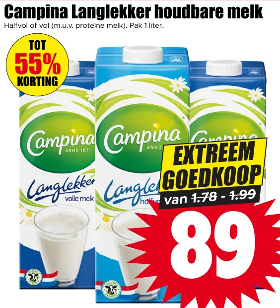 Aanbieding: Langlekker houdbare melk
