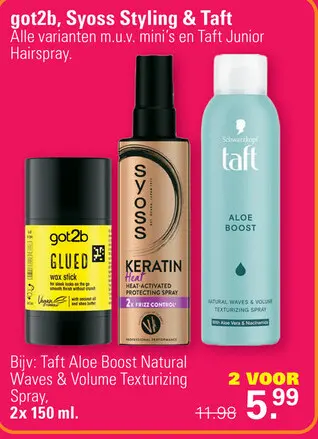 Aanbieding: got2b, Syoss Styling & Taft