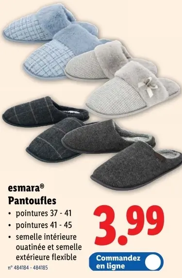 Offre: Pantoufles