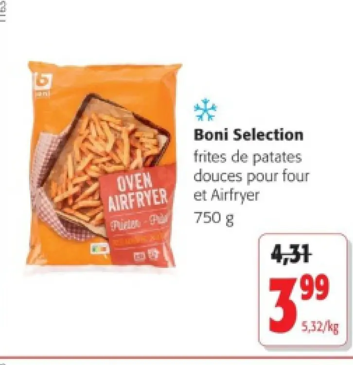 Offre: frites de patates