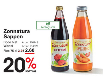 Aanbieding: Zonnatura Sappen Rode biet