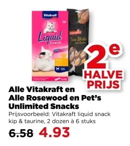 Aanbieding: Alle Vitakraft en Alle Rosewood en Pet's Unlimited snacks