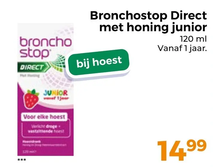 Aanbieding: Bronchostop Direct met honing junior