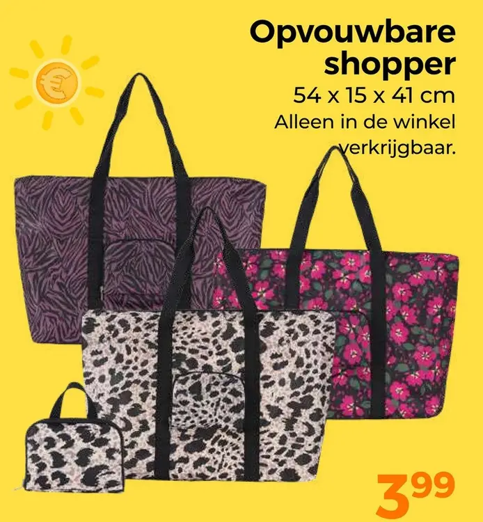 Aanbieding: Opvouwbare shopper