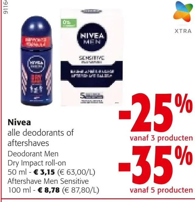 Aanbieding: Nivea alle deodorants of aftershaves