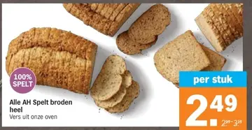 Aanbieding: Alle AH Spelt broden heel