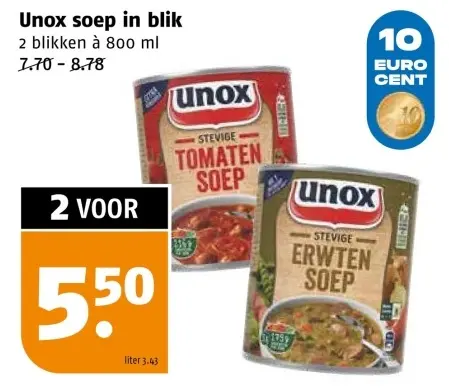 Aanbieding: Soep in blik