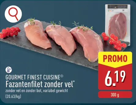 Promotie: Fazantenfilet zonder vel