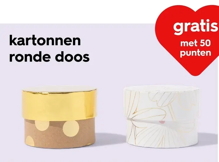 Promotie: Kartonnen ronde doos