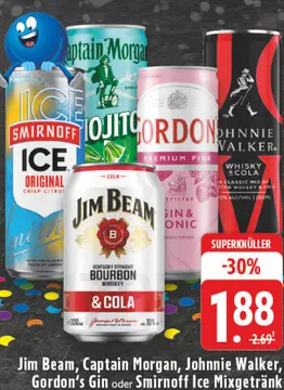 Aanbieding: Jim Beam, Captain Morgan, Johnnie Walker, Gor