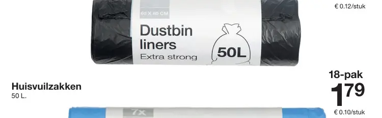 Aanbieding: Dustbin liners