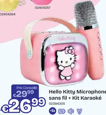 Offre: Hello Kitty Microphone sans fil + Kit Karaoke