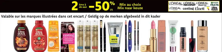 Offre: L'Oréal, Garnier, Ultra Doux, Elnett ou Studio