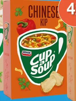 Aanbieding: 4 pakken Unox Cup a Soup Chinese Kip 3x12 GR