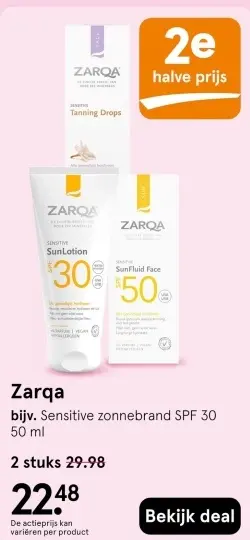 Aanbieding: Sensitive zonnebrand SPF 30