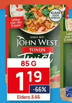 Aanbieding: 3 pakjes Twist MSC Tonijn Rode Curry 85g