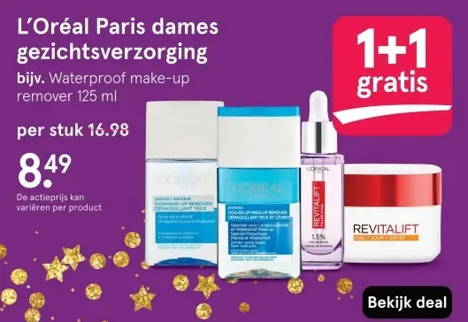 Aanbieding: L'Oréal Paris dames gezichtsverzorging