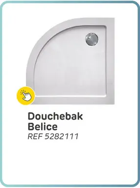 Promotie: Haceka Douchebak - belice 90 x 90 cm - composiet - wit