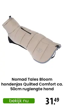 Aanbieding: Nomad Tales Bloom hondenjas Quilted Comfort ca. 50cm ruglengte hond