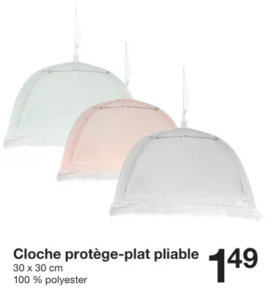 Offre: Cloche protège-plat pliable