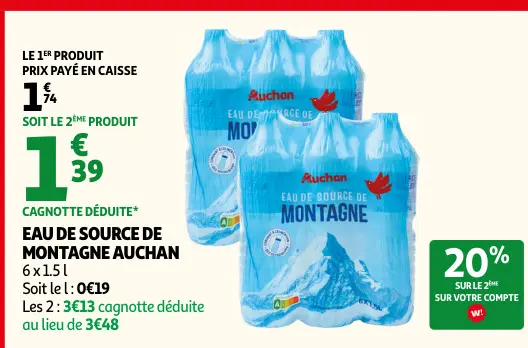Offre: Eau de source de montagne