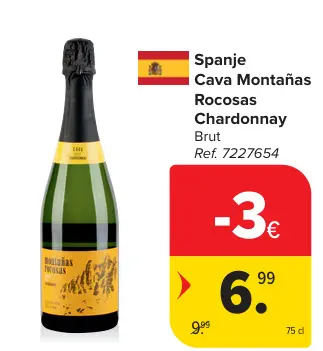 Promotie: Spanje Cava Montañas Rocosas Chardonnay Brut