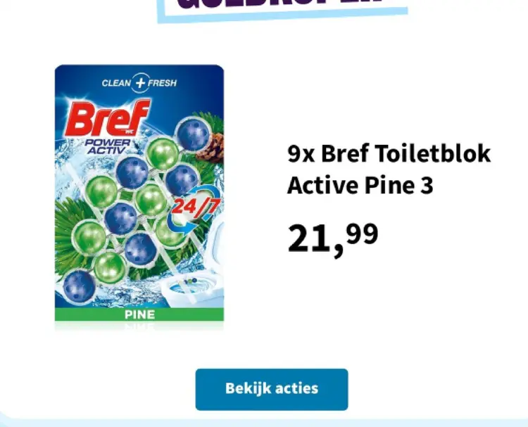 Promotie: Toiletblok Active Pine