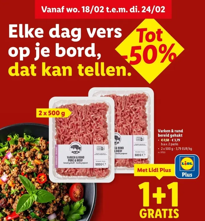 Promotie: Varken & rund bereid gehakt