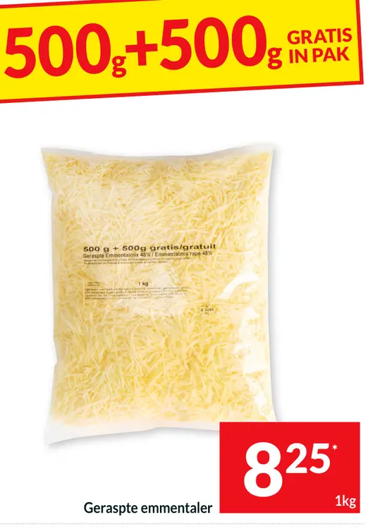 Promotie: Geraspte emmentaler